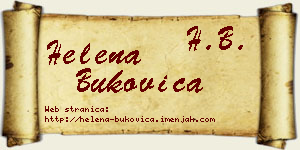 Helena Bukovica vizit kartica